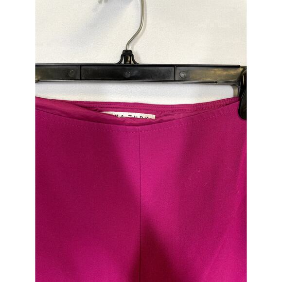 TRINA TURK Jarreau Colette Luxe Cropped Trouser Pants Fuschia Pink Size 4 - Picture 3 of 13